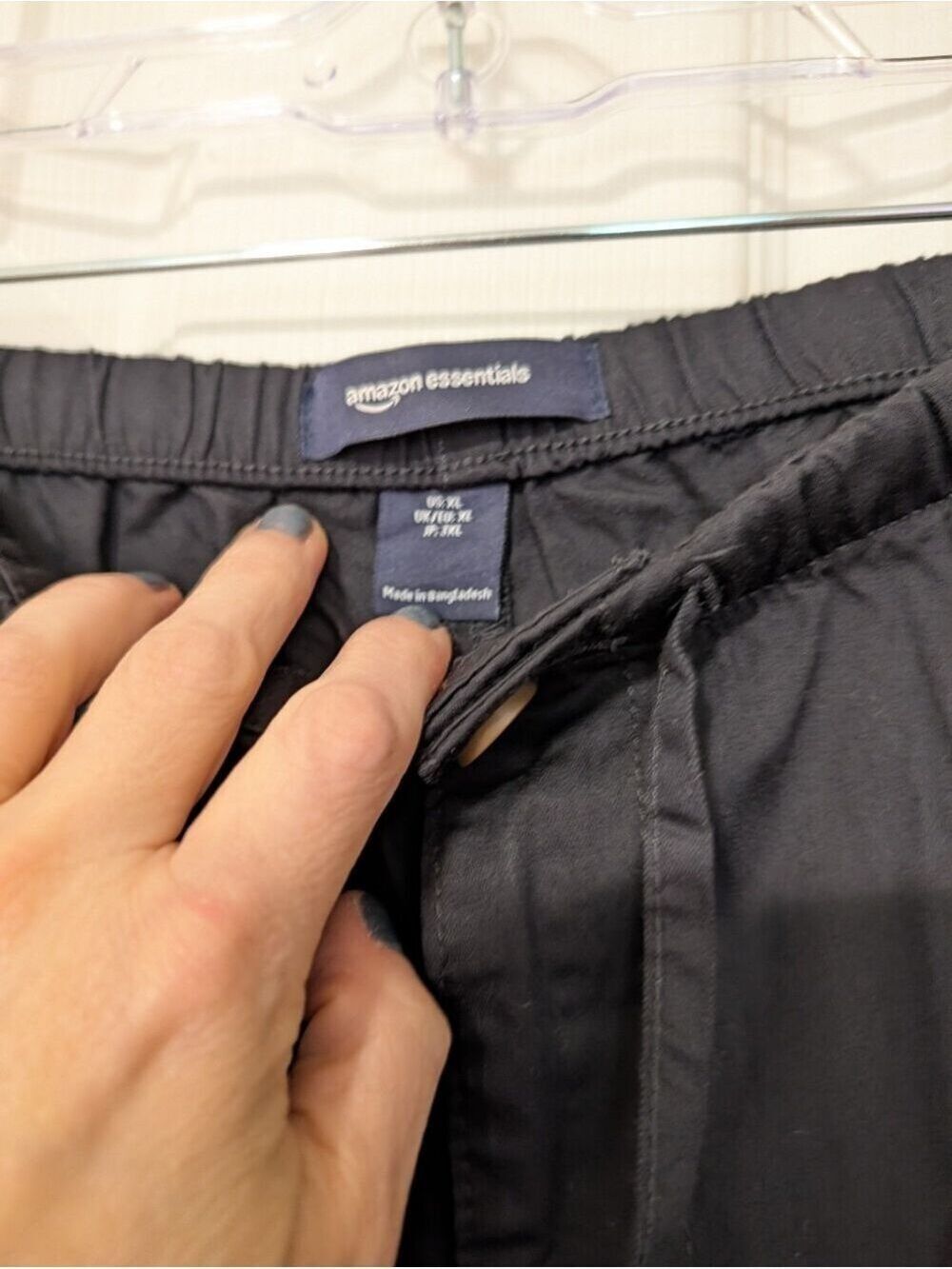 Amazon Essentials Black Wide Leg Pants Drawstring - Picture 3 of 7